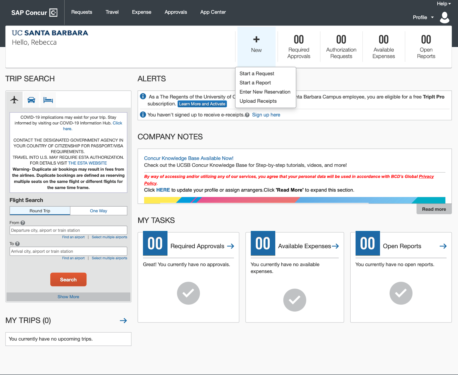 Expense Report - Start